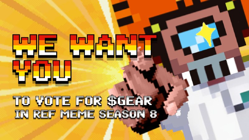 MeteorWallet's tweet photo. VOTE $GEAR 🌔

Help us win the majority share of the $137,400 USD MEME SEASON incentive!

Vote 1:
Stake your $REF for $xREF
Lock a minimum of 30 $xREF for 30 days to vote

Vote 2:
Stake $GEAR and vote

P.S.: The team has added direct rewards for voters, a mix of in-game prizes and tokens.

Vote⬇️