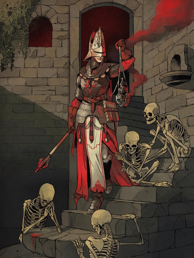 DungeonNoir's tweet photo. The Crimson Paladin by Nathan Anderson https://t.co/NPYh04EC2y