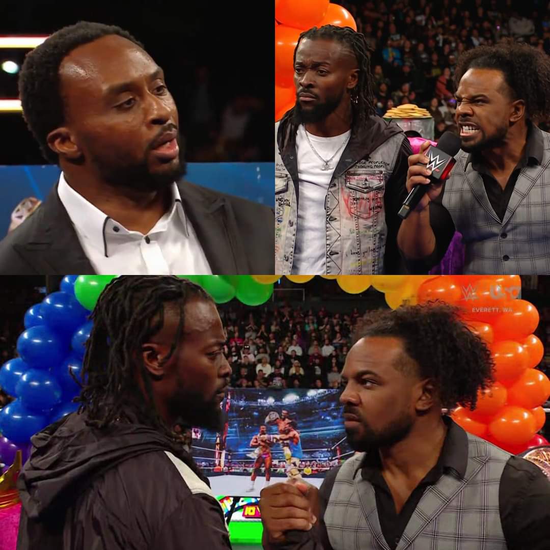 Dowlina10438's tweet image. The era of positivity ends in heartbreak as 
Kofi Kingston and Xavier Woods betray Big E, destroying The New Day.
No more pancakes, only ruthless ambition 
and pure destruction.
A new era of dominance begins. 
#WWERaw #HeelTurn #KofiKingston #XavierWoods #BigE