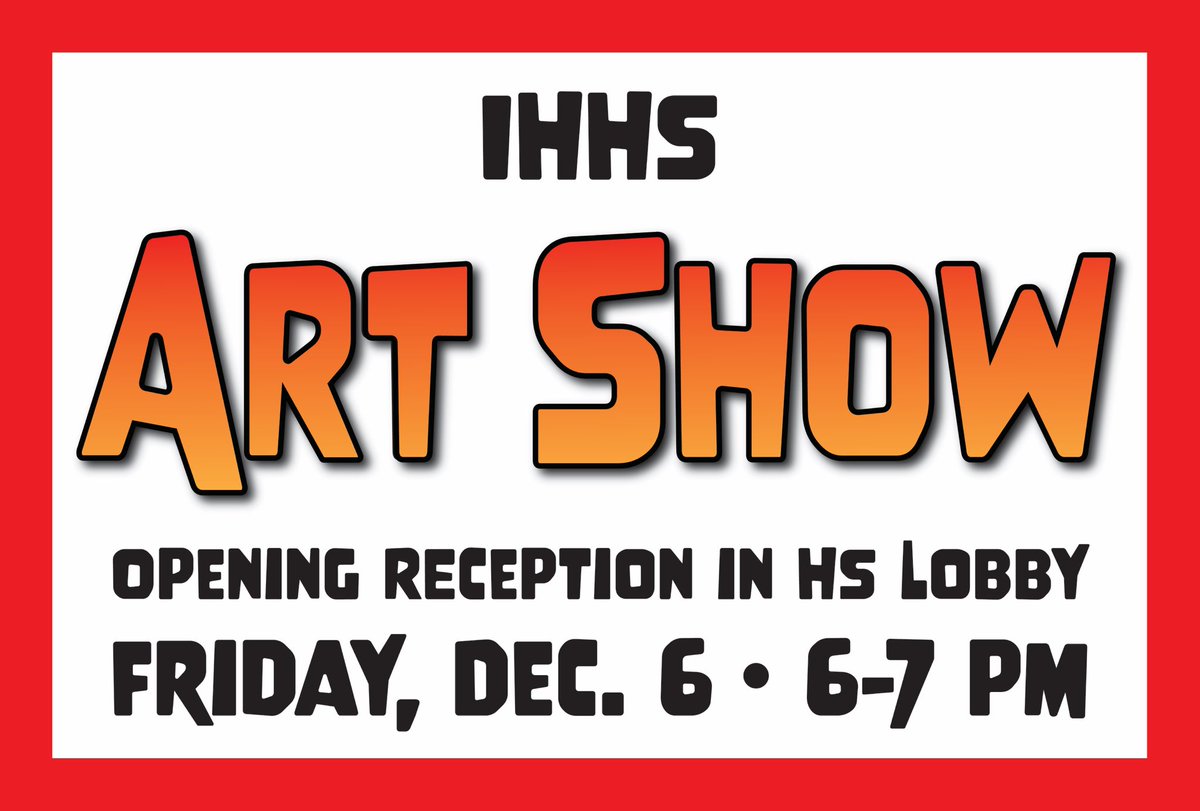 Kim Richardson (@kimr_art) on Twitter photo Indian Hill High School Fall Semester Art Show is THIS Friday, Dec. 6 in the HS lobby & MP room. Opening Reception is 6-7pm. Come enjoy a night of Art and light refreshments. #IHPromise <a href="/IHSD_Arts/">Amy Clark</a> <a href="/ihhs_gruber/">Andy Gruber</a> <a href="/IHHS_AP/">Danielle Lintz</a> <a href="/adamwolter/">Adam Wolter</a> <a href="/GirdlerLauren/">bravelycreative</a> <a href="/IHSchools/">Indian Hill Schools</a> <a href="/IHCampusLife/">Lateef Johnson</a> Indian Hill High School Fall Semester Art Show is THIS Friday, Dec. 6 in the HS lobby & MP room. Opening Reception is 6-7pm. Come enjoy a night of Art and light refreshments. #IHPromise <a href="/IHSD_Arts/">Amy Clark</a> <a href="/ihhs_gruber/">Andy Gruber</a> <a href="/IHHS_AP/">Danielle Lintz</a> <a href="/adamwolter/">Adam Wolter</a> <a href="/GirdlerLauren/">bravelycreative</a> <a href="/IHSchools/">Indian Hill Schools</a> <a href="/IHCampusLife/">Lateef Johnson</a>