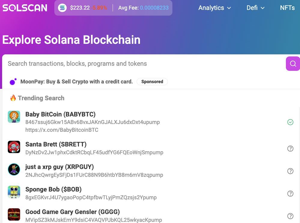 🔍 $XRPGUY is trending top 3 on Solscan.io

solscan.io

t.me/justaxrpguy