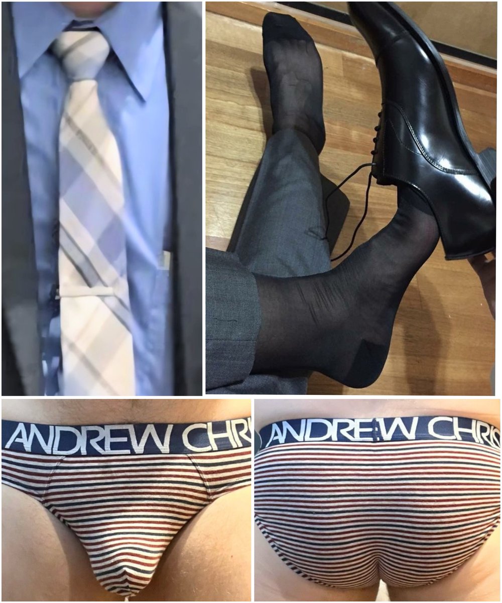 kb030405's tweet photo. First day back to work after a holiday weekend.

It feels great to strip off my dress clothes after almost 16 hours!

My dress shoes and OTC sheer dress socks smell amazing and I'm so horny my cock is about to erupt in my briefs!

#gay #suitandtie #otcsocks #briefs #dressshoes https://t.co/XUKT8jopsJ