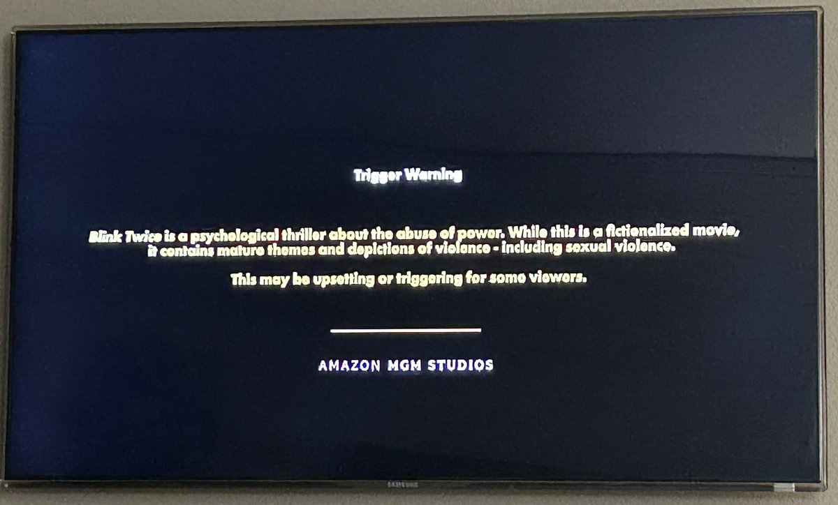 HarleyMonster's tweet image. I’ve never watched a movie and had this pop up first thing. #triggerwarning