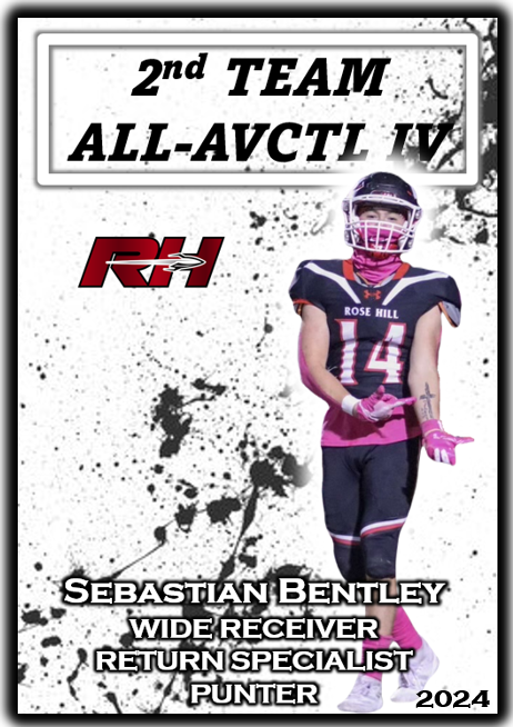 Rose Hill Football (@rosehillfball) on Twitter photo Congratulations to <a href="/SebastianB1349/">Sebastian Bentley</a> for being named 2nd Team All-AVCTL at THREE different positions! Congratulations to <a href="/SebastianB1349/">Sebastian Bentley</a> for being named 2nd Team All-AVCTL at THREE different positions!