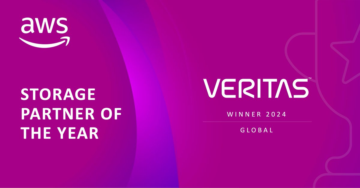 Veritas Technologies (@veritastechllc) on Twitter photo 🏆 Exciting news from the #AWSreInvent 2024 Partner Awards Gala: Veritas is named Global Storage Partner of the Year! This recognition highlights our unwavering commitment to customer obsession. Thank you to <a href="/AWS/">Amazon Web Services</a> and our incredible customers. Details: vrt.as/3Vjvt2P 🏆 Exciting news from the #AWSreInvent 2024 Partner Awards Gala: Veritas is named Global Storage Partner of the Year! This recognition highlights our unwavering commitment to customer obsession. Thank you to <a href="/AWS/">Amazon Web Services</a> and our incredible customers. Details: vrt.as/3Vjvt2P