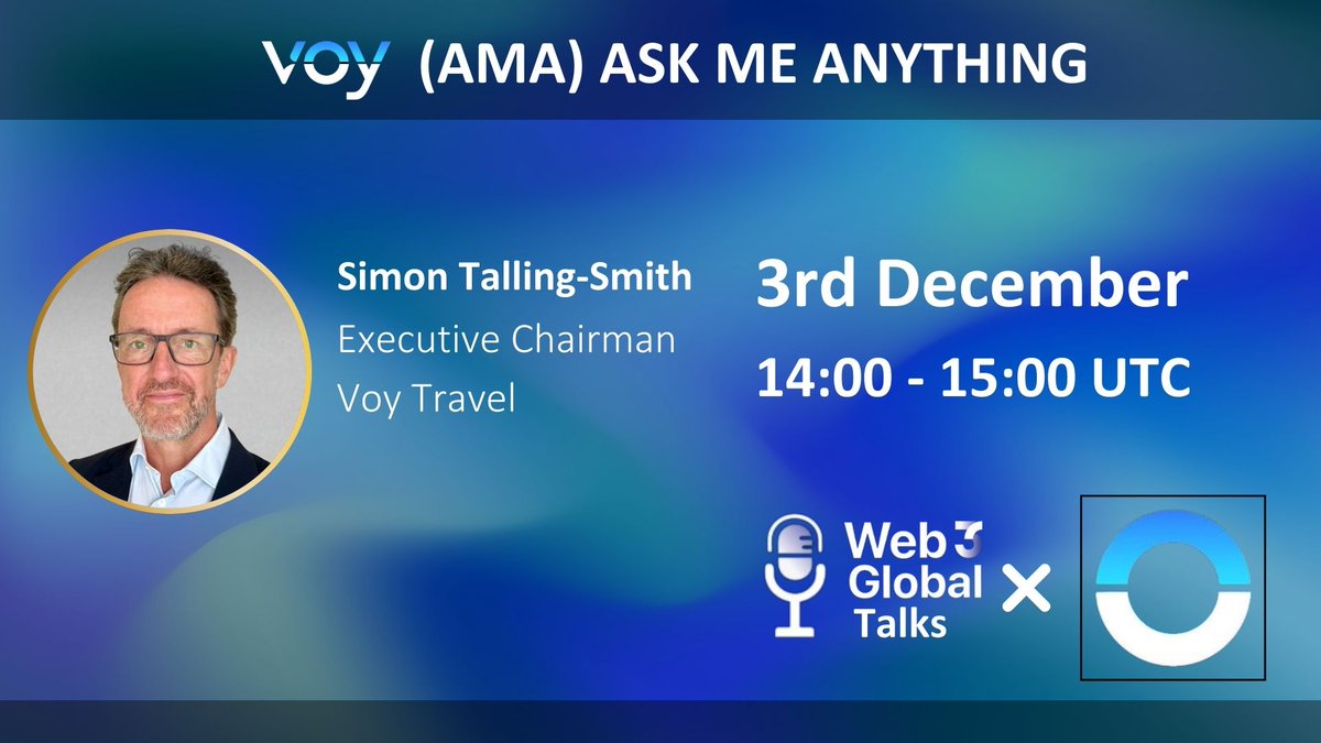 ✈️ Jump in on Tuesday's AMA with <a href="/VoyTravelFi/">Voy Travel 💎✈️</a>!

🤔 We’re diving into plans and getting their take! Got a burning question? Drop it in the comments or hop into the Space to ask it live-don’t miss your chance to be part of the conversation!

⏰ Set Reminder:
x.com/i/spaces/1OwxW…