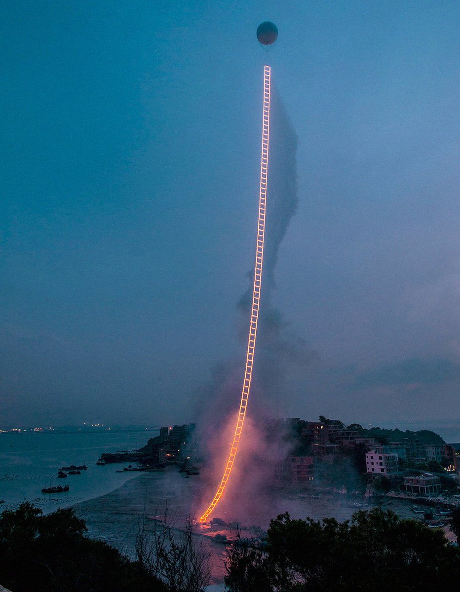 "Sky Ladder by Cai Guo-Qiang