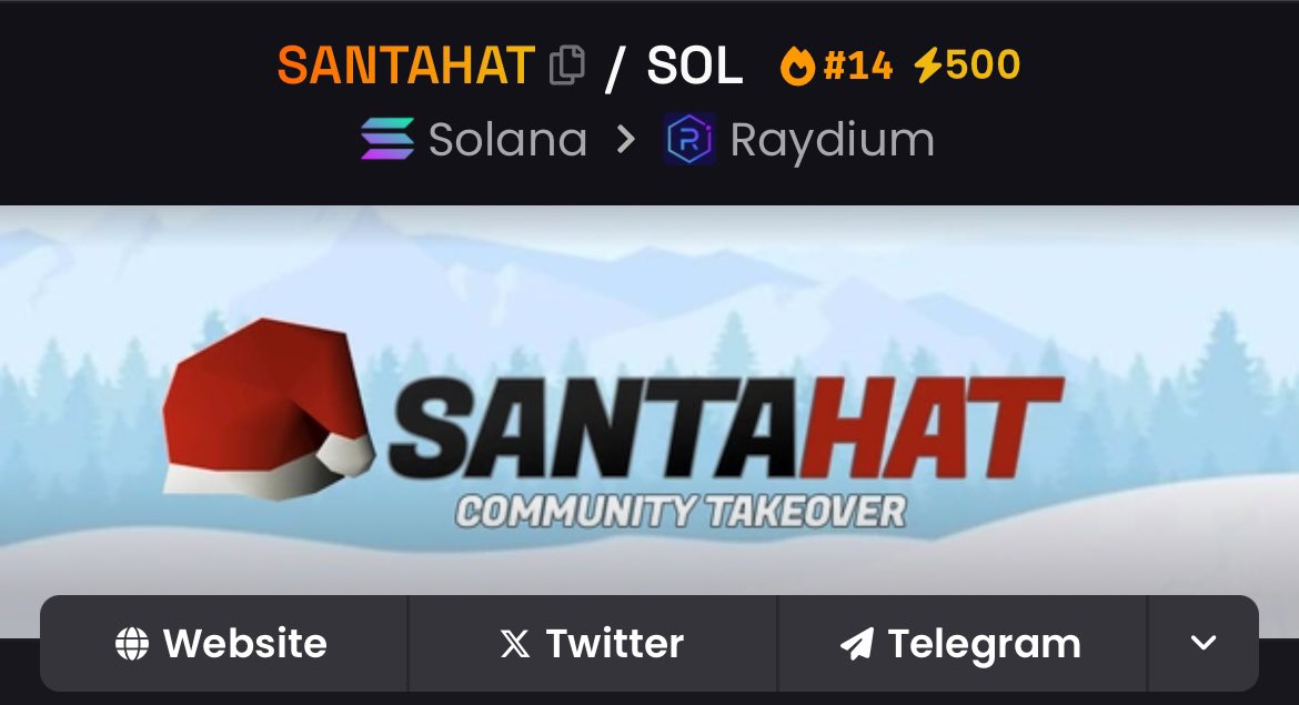 Crypto_Bruder's tweet image. GOLDEN TICKER + ⚡️500 BOOST

BOUGHT FROM CTO TEAM 🤓

#SANTAHAT IS CODED 🎄🚀