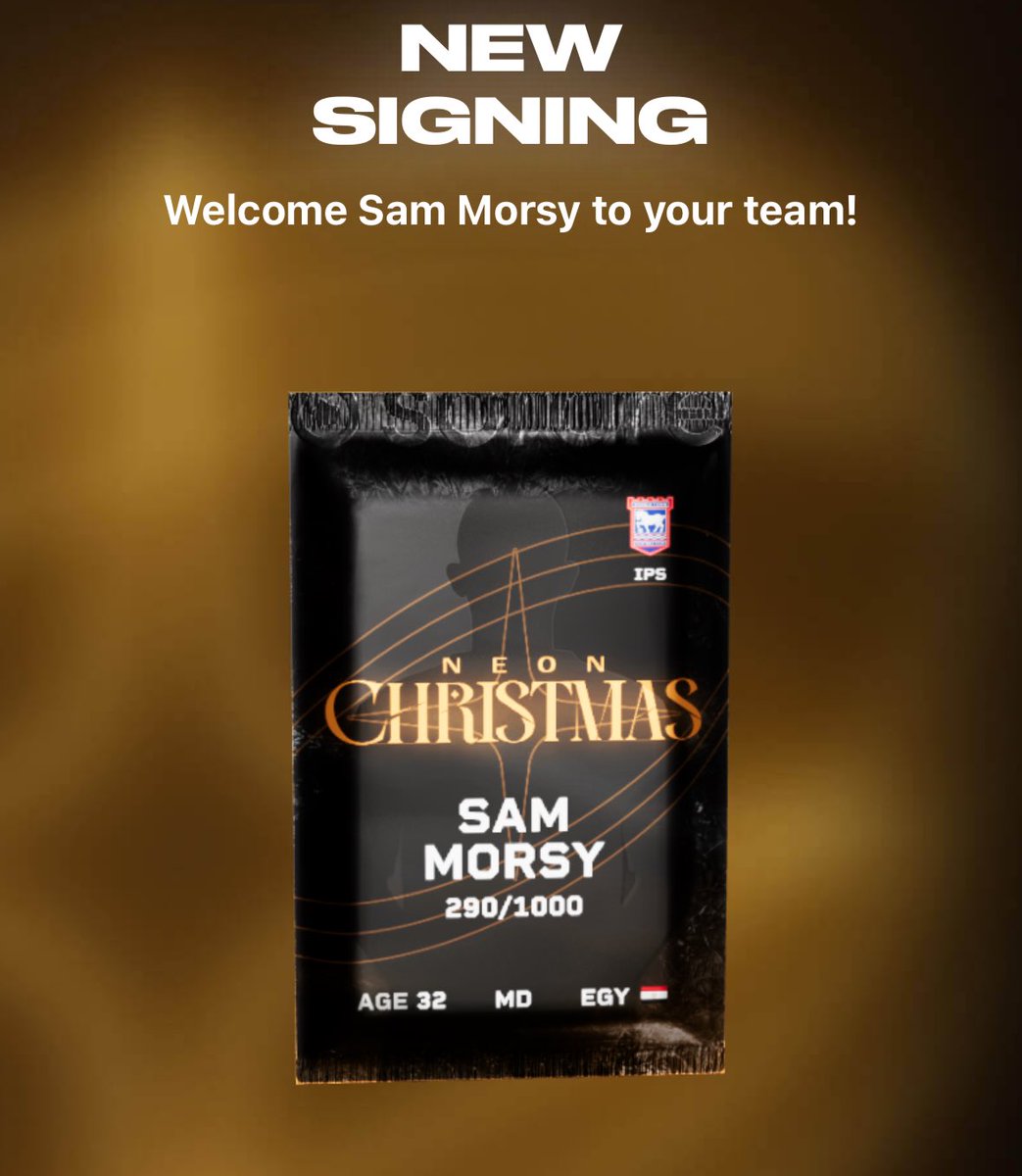 It’s Christmas time on Sorare🎅 

Day 2 - Sam Morsy

To enter the giveaway:

1️⃣ Subscribe 
youtube.com/@ncfsorare
2️⃣ Retweet and Follow 

Merry Xmas 🎄 

#Sorare