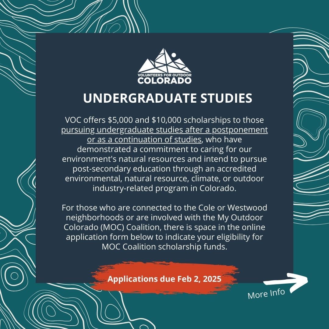Grossman Scholarship applications are open for the 2025-26 academic year!
Up to a total of $50K will be awarded to Colorado residents who have demonstrated a commitment to caring for our environment's natural resources and are pursuing secondary education. buff.ly/3keZ1Ld