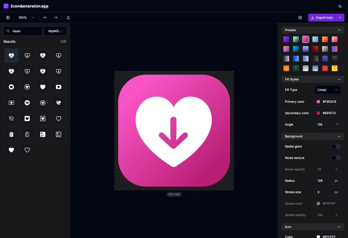 dotey's tweet photo. 如果需要制作 App Icon 或 Favicon 可以试试这个在线版的 App Icon 制作工具，可以上传 SVG 或 图片，默认有 Lucide Icons、苹果的 SF Symbols、微软 Office 365 的 SVG Icons，不过不支持 Emoji。

https://t.co/wrNF2g7xLq https://t.co/JA0WOFigOU