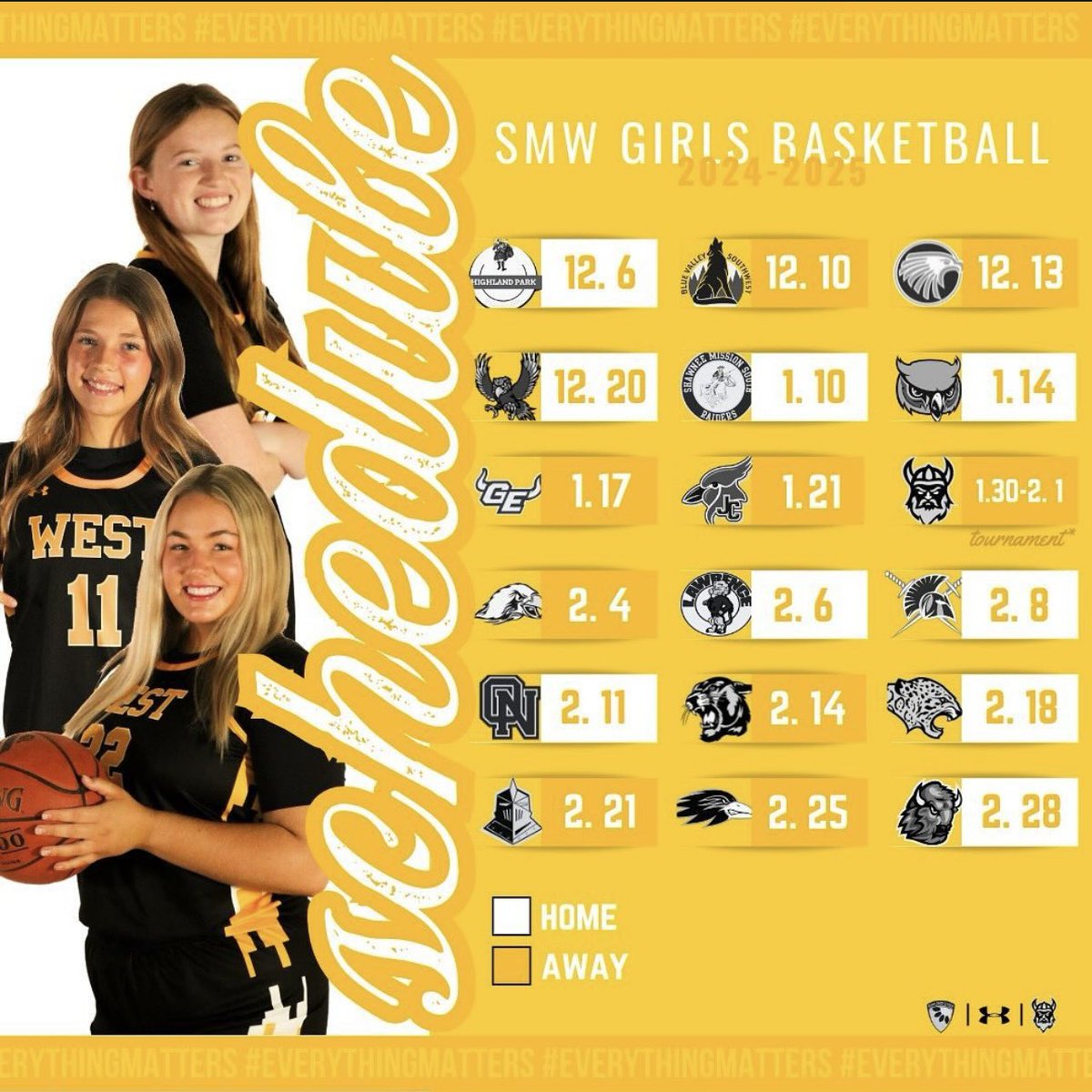 2024-2025 Girls Basketball Schedule! 🏀