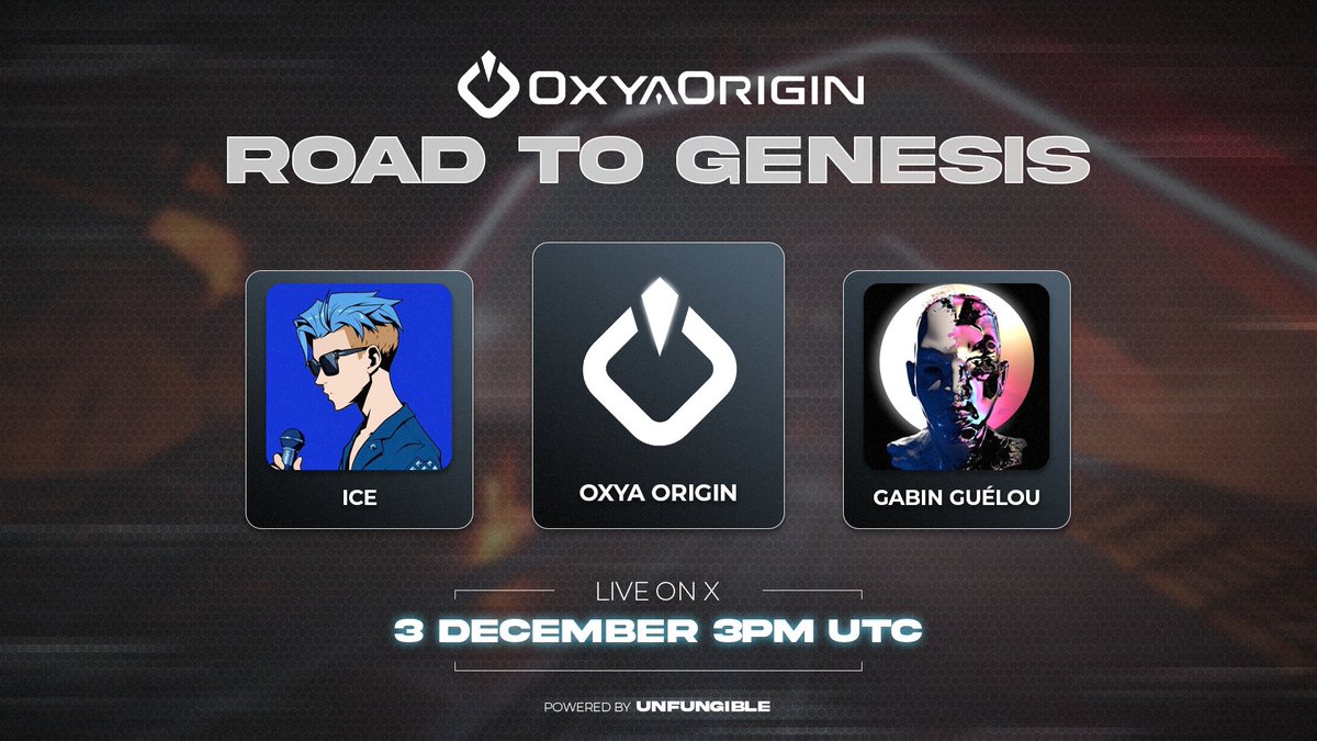 Alpha early access &amp; Oxya ecosystem introduction.

With <a href="/ice_nfts/">Ice</a> &amp; <a href="/SamGab_G/">Gabin Guélou</a> 

🕓December 3th, 4PM CET. 

Set your reminder below. 👇