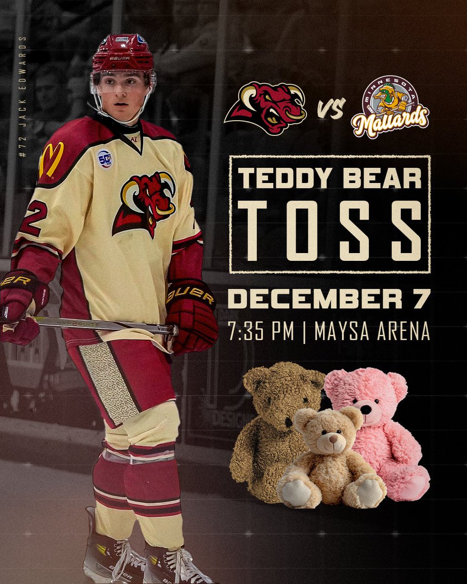 TEDDY BEAR TOSS 🧸
This Saturday is the Scheels teddy bear toss! Come bring the bears! #ChargeAhead

Tickets 🎟️ tinyurl.com/mry5fjws