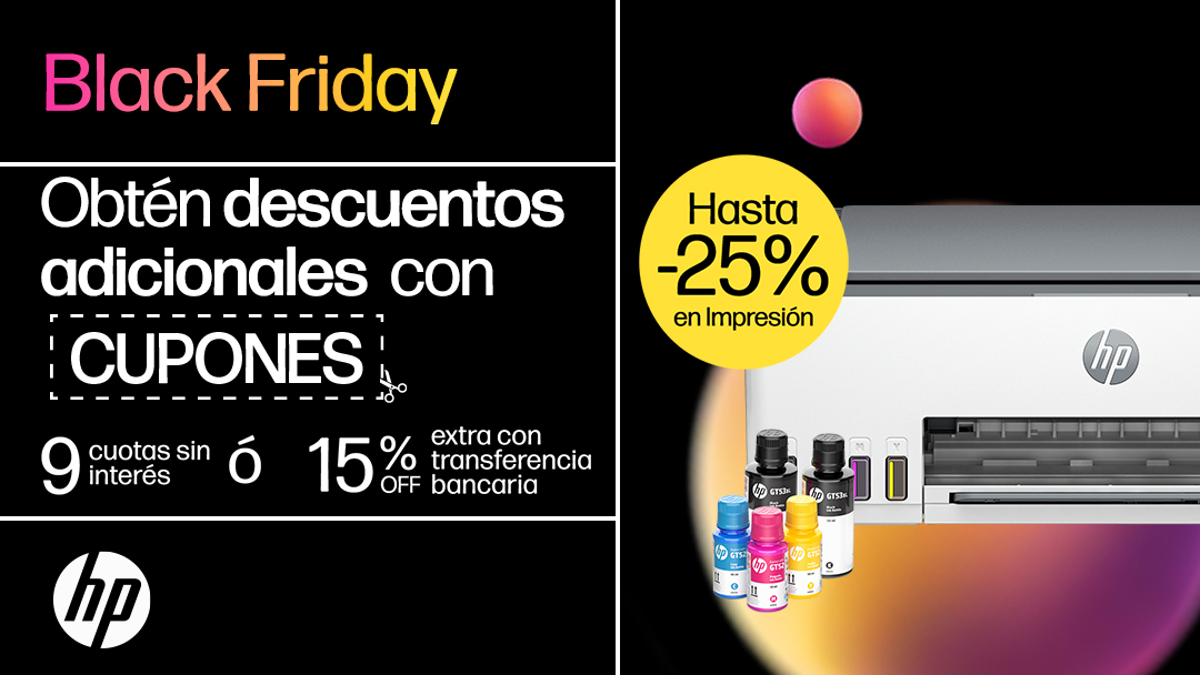 🛒 ¡Los mejores cupones para aprovechar las últimas horas del Black Friday! Descuentos imperdibles para ahorrar en los mejores productos de HP.

⏳ ¡No te quedes afuera, las ofertas terminan hoy!

 Haz clic en 👉🏼 bit.ly/3CWQhqo y llevate lo mejor en tecnología. 💻🖨

#HP