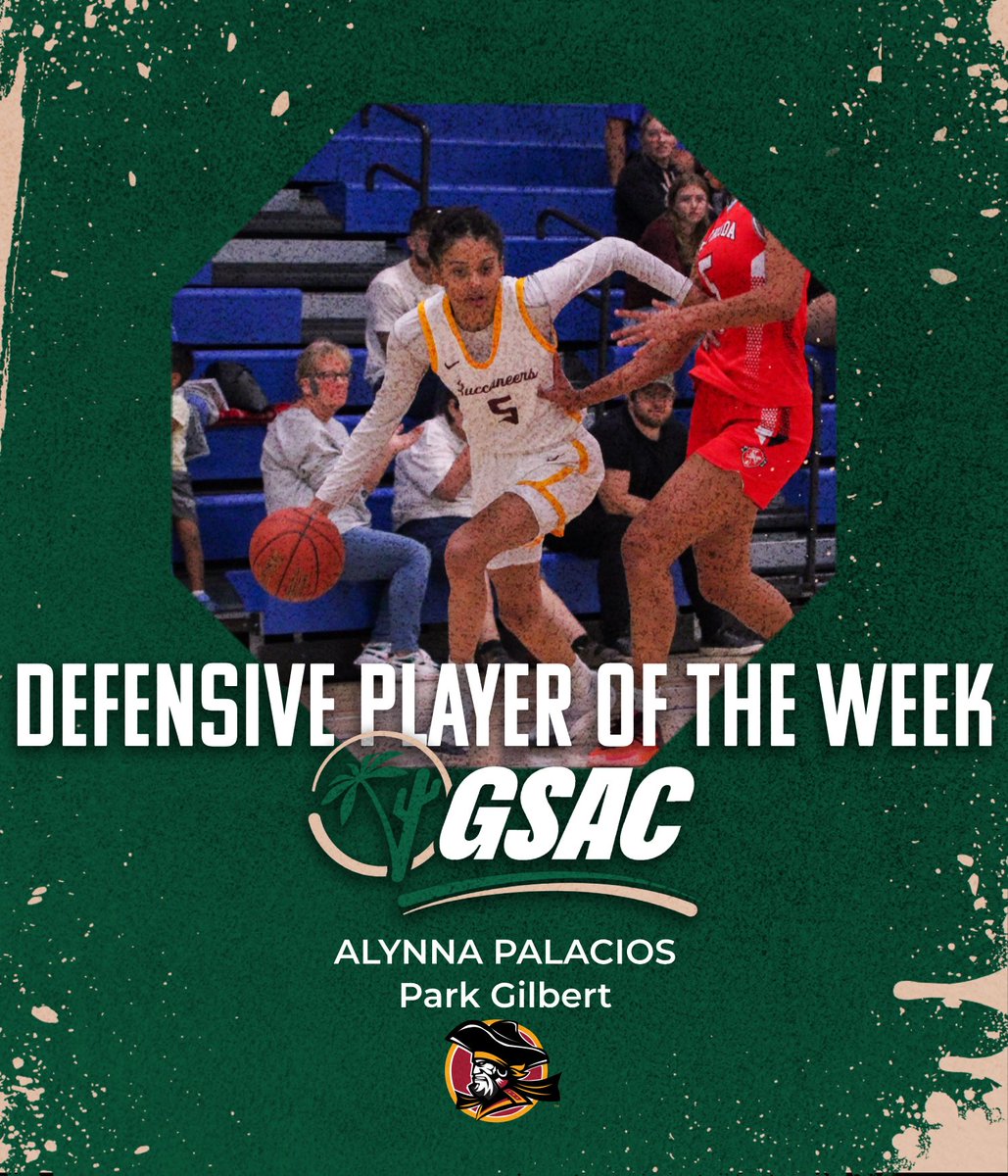 gsacsports's tweet photo. 🏀 GSAC Women’s Basketball Players of the Week
Offensive: Kayla Schroeder, @buccaneerswbb
Defensive: Alynna Palacios, @buccaneerswbb
#GSACwbb https://t.co/2H3iH72e7R