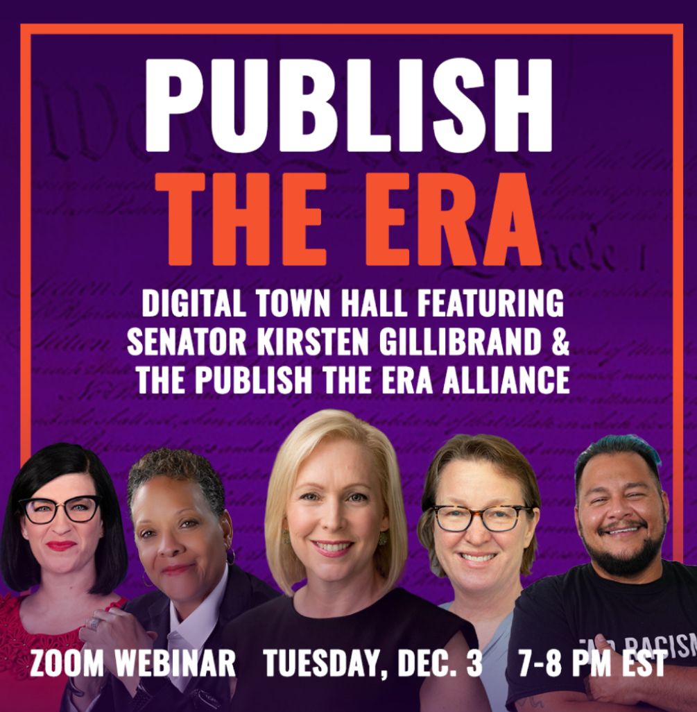Register for the Biden Publish the ERA Digital Town Hall Featuring <a href="/SenGillibrand/">Kirsten Gillibrand</a> and hosted by the Biden Publish the ERA Alliance! RSVP at the link below to be part of this critical moment in history #BidenPublishTheERA #ERANow 

buff.ly/4iaIhCf