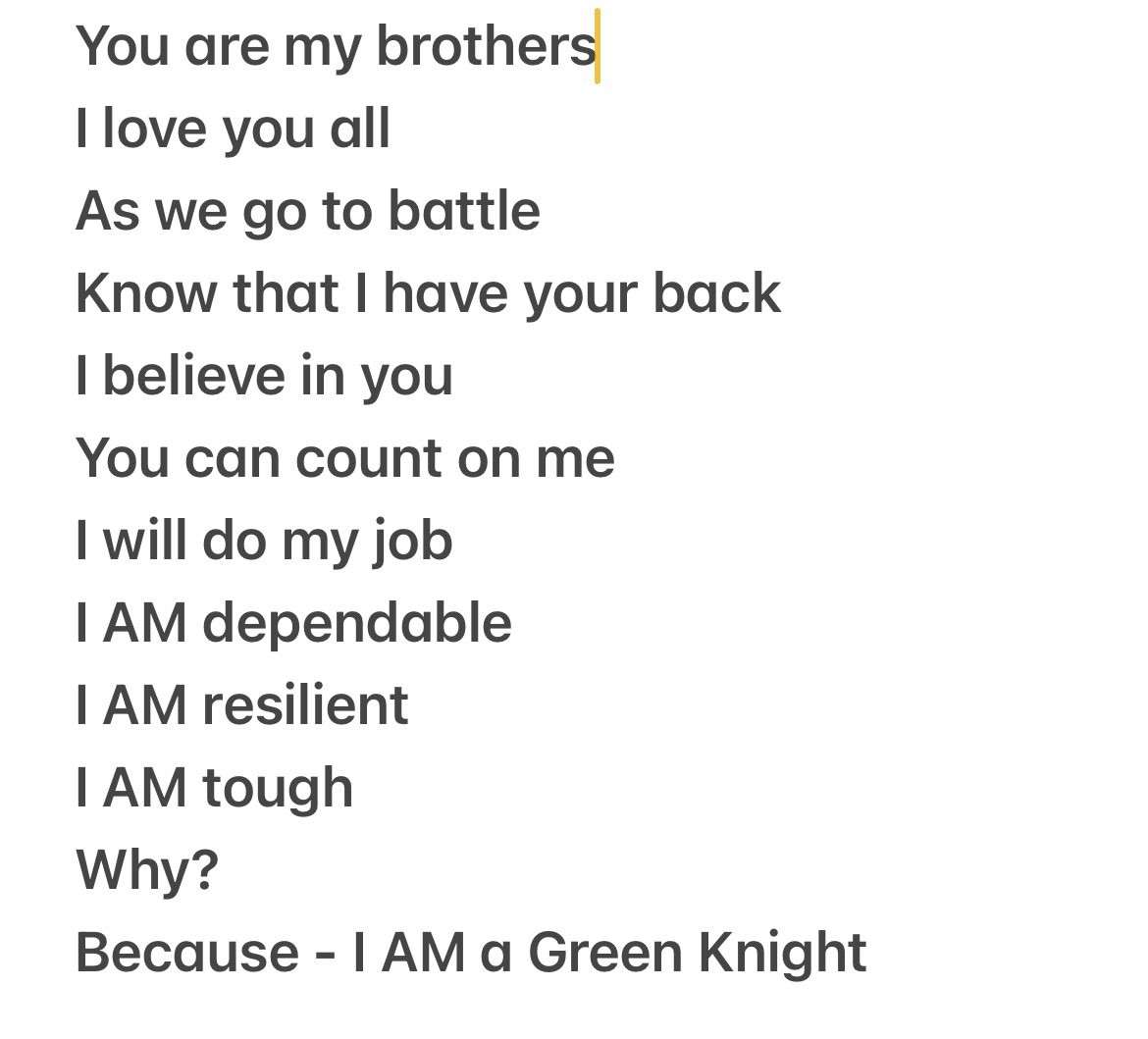 CoachDanMcCarty's tweet image. Nothing better than ending the @SNCfootball season with a bowl Win & celebrating our Green Knight Creed!! 🟢⚔️🟡 #GKC