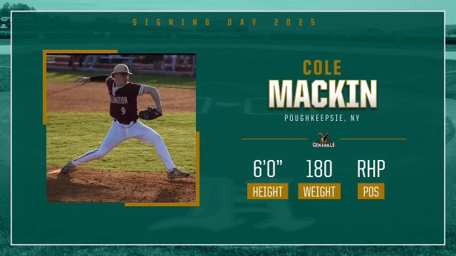📝NATIONAL LETTER OF INTENT 📝 

RHP Cole Mackin from Arlington High School!
#defendthehill #rollgens