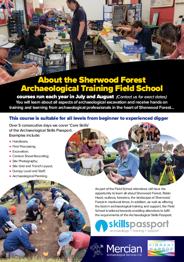 NEW sponsored Archaeological Field School Bursaries scheme for Sherwood Forest, #Nottinghamshire.
mercian-as.co.uk/corporate_spon…
mercian-as.co.uk/bursaries.html
Could your business help us? 
£450 could help change someone’s life...
See links above for details,  or read below.
#sherwoodforest