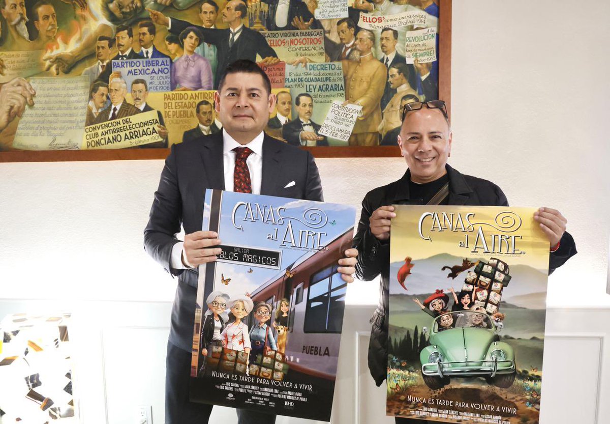 armentapuebla_'s tweet photo. Trabajamos con el Dr. Luis Sánchez, exitoso productor de la película "Canas al Aire".

¿Sabías que esta maravillosa obra rinde homenaje a nuestras personas adultas mayores y a nuestros gloriosos pueblos mágicos?

#PorAmorAPuebla, avanzamos firmemente con el humanismo mexicano que encabeza la presidenta Claudia Sheinbaum.

#PensarEnGrande