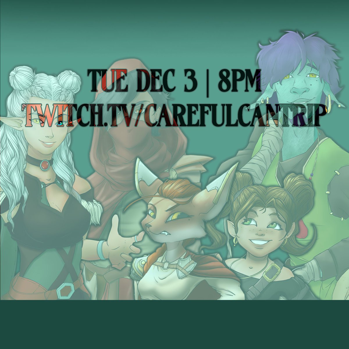 CarefulCantrip's tweet image. TOMORROW @BeccaGodsey is BACK! Will Veya choose her cause or her friends?! 

twitch.tv/carefulcantrip 
8PM EST | Tue Dec 3

#DnD #dungeonsanddragons #dnd5e #ttrpg
