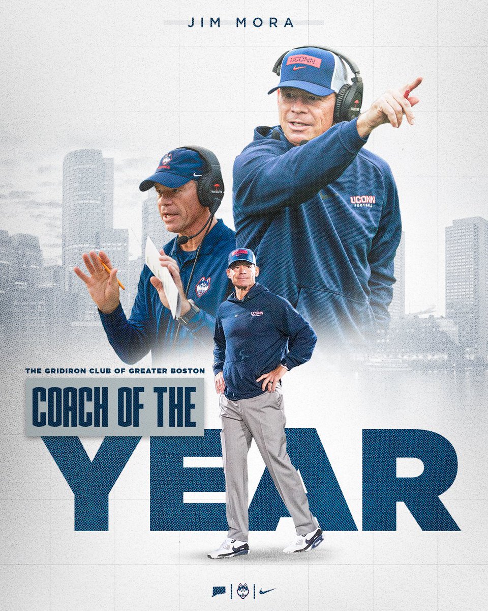 Jim Mora has been named The Gridiron Club of Greater Boston Coach of the Year!

#CTFootball