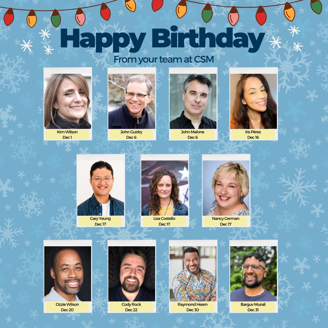 Join us in celebrating our talent with December birthdays! ❄️🌟🔔☃️

#birthdays #decemberbirthdays #voiceovertalent #birthday #birthdaycelebration #celiasiegelmanagement