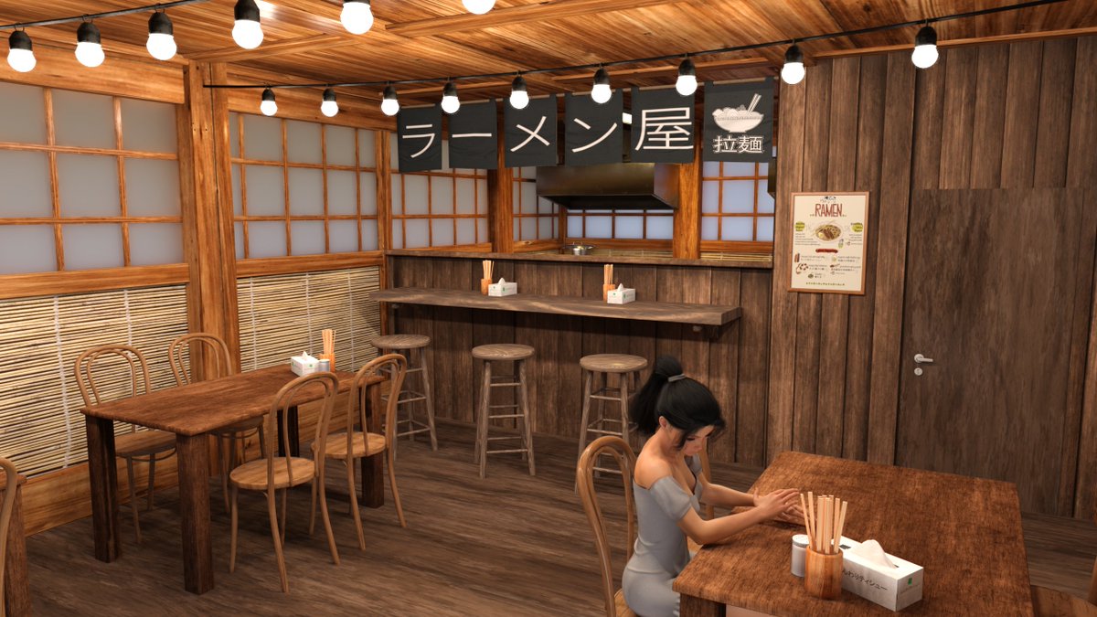 Power_Plower's tweet photo. She doesn't have much money. Will you still help her run her ramen shop? https://t.co/blDXIpV3GQ