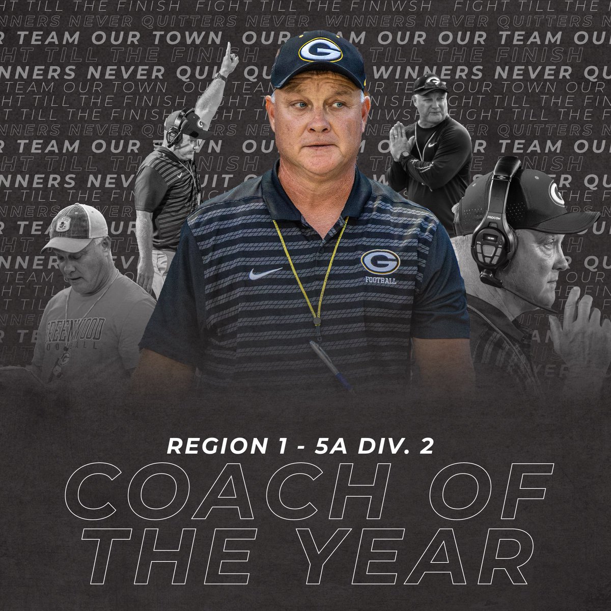 The boys from Greenwood are proud to have you as our Coach! Congratulations Coach Liner for winning Region Coach of the Year!