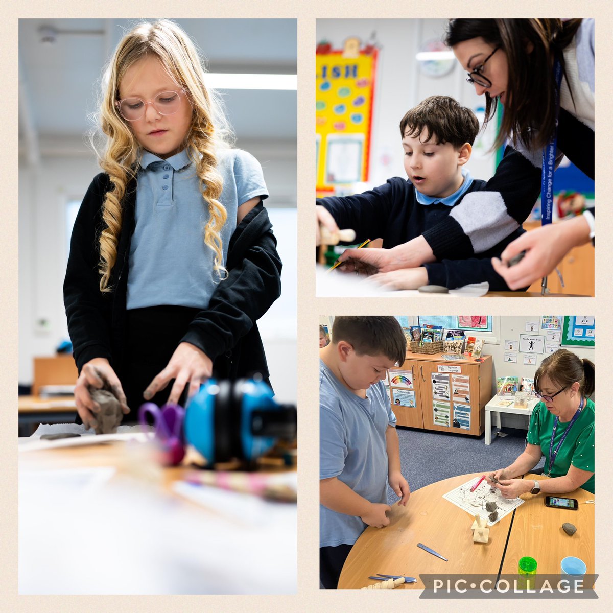 RowansPrimary's tweet photo. In keeping with our “Battles and Bravery” topic, the children sculpted medals using various media in art including air dry clay and play dough🏅 @TheRowansAP #ThisisAP #primaryart #Topic #finemotorcontrol https://t.co/0R83P9VWtG