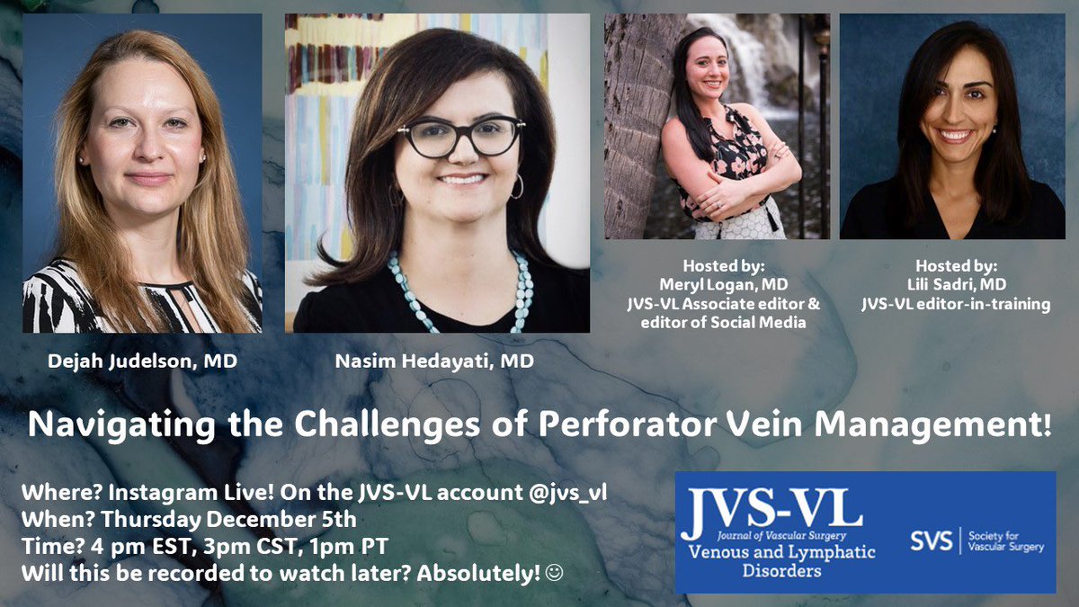 Our next Instagram live is this week! Check it out Thursday live or catch the recording after. Comment with your burning perforator vein questions! 🙋🏻‍♀️🙋🏽‍♂️

#VenousEd