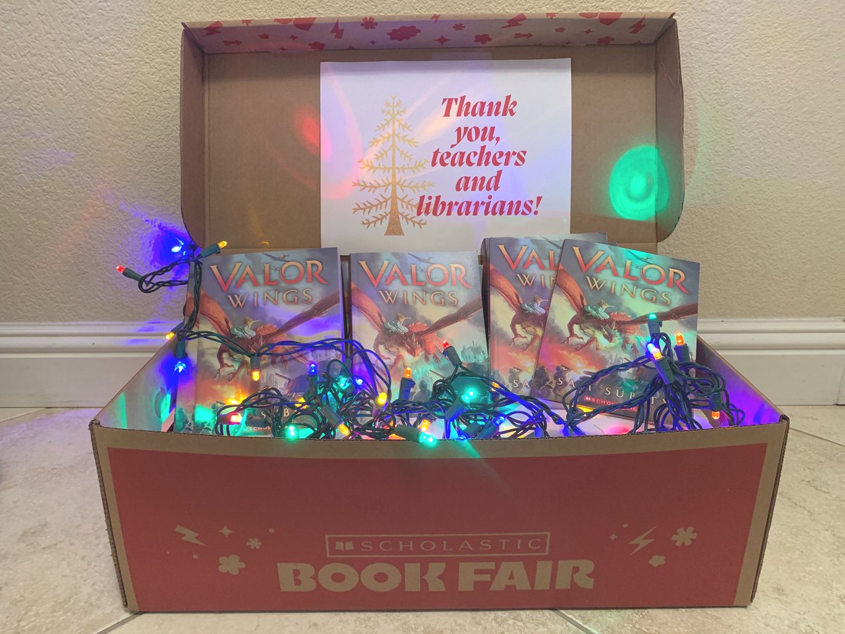 This Giving Tuesday, I'm thanking educators for all the awesome support you've already shown for VALOR WINGS by giving away this crate full of FREE copies! 

To get YOUR free copy of Valor Wings:
✅ 1. Be a teacher or librarian of students in grades 4-7 (US only, please)
🏫 2.