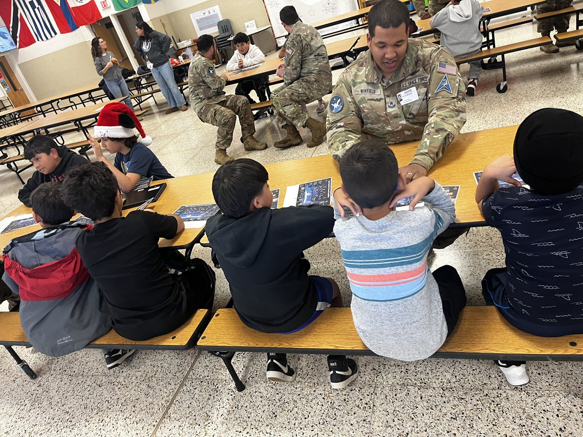 Thank you to the @SpaceForceDoD Guardians who visited our school today for #STEMtoSpace - We had the best day learning with you!