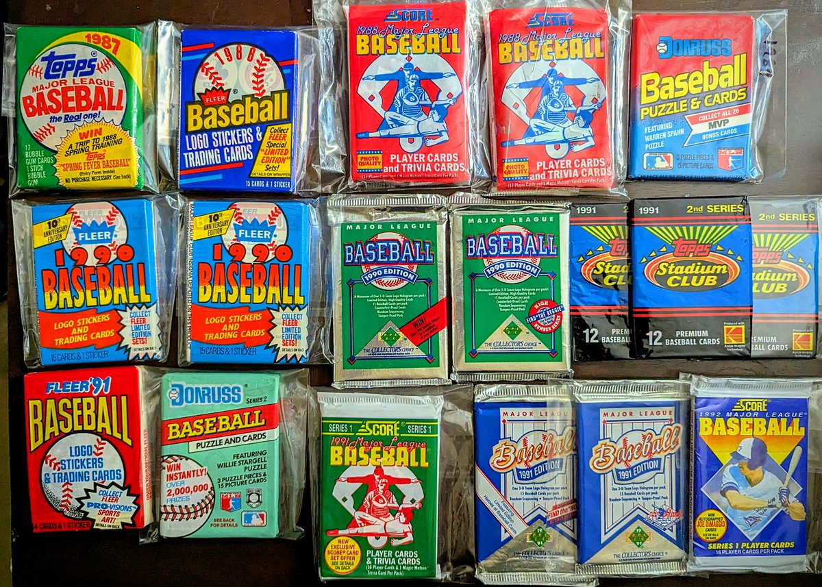 CarolinaCardCo's tweet image. Who likes some good old junk wax packs?
Which one would you like to open if you could?   
#baseballcards #Vintage #junkwax  #1980s #1990s