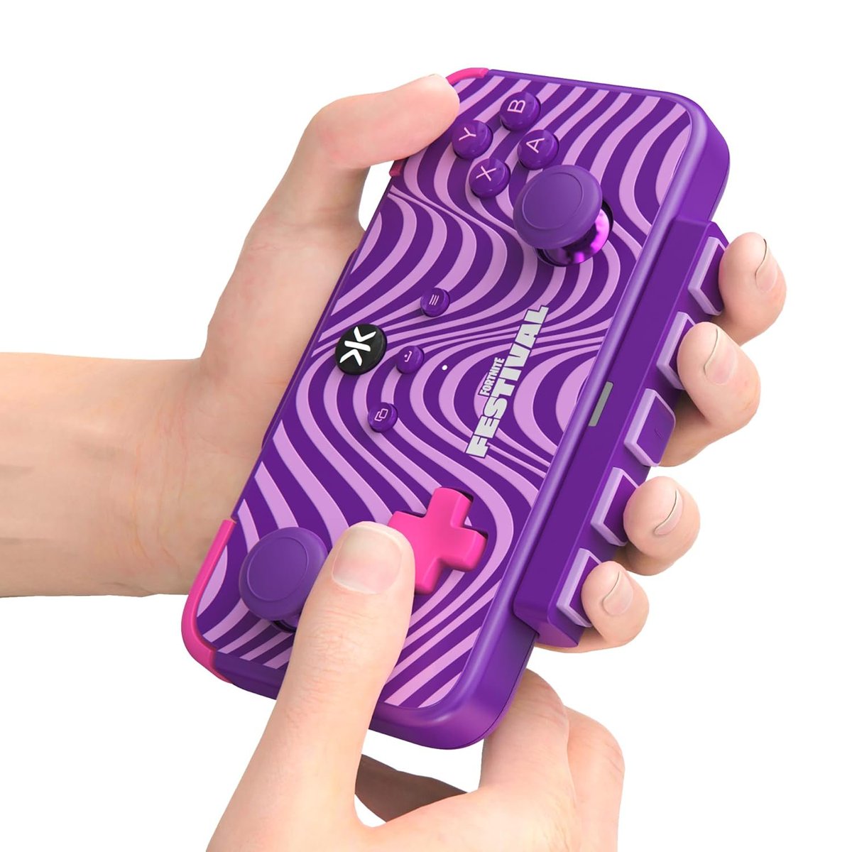 Wario64's tweet photo. CRKD NEO S Controller Purple Wave - Fortnite Festival Edition (Switch/PC/Mobile/Smart TV) is up for preorder on Amazon ($59.99) https://t.co/zllPvFH6zq

$56.99 at CRKD w/ code WARIO64 https://t.co/pHfjAtZtbI #ad https://t.co/Ts9vtDSlsd
