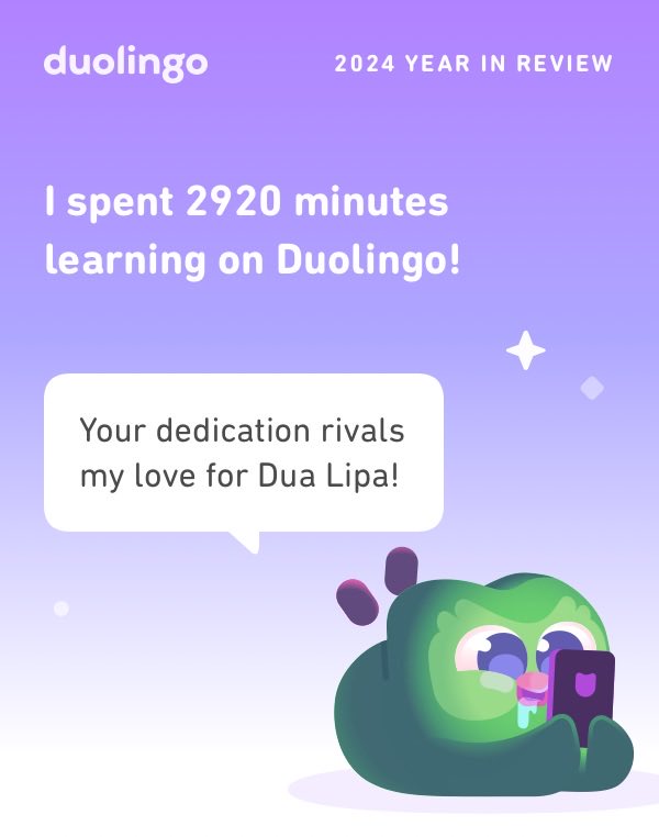 Look what I learned on Duolingo in 2024! #Duolingo365