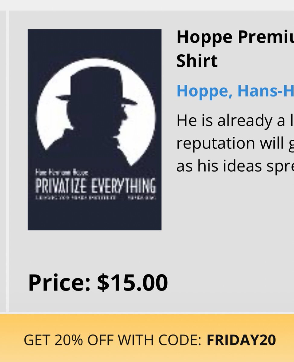 you have 5 hours left to get 20% for black friday at the Mises Institute store