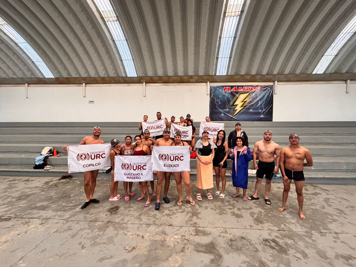 UNRCastellanos's tweet photo. ¡La #ComunidadURC dejó todo en la alberca Antonio Argüelles del Deportivo Magdalena Contreras! 🏊🏼‍♀️💦🏊🏽‍♂️

Los #JuegosIntraURC no podrían realizarse sin el apoyo de la Dirección del Deporte de la @AlcaldiaIzta. ✨

¡Sigue demostrando tu apoyo con un ME ENCANTA en esta publicación! ❤️ https://t.co/YH8ldTXUQn