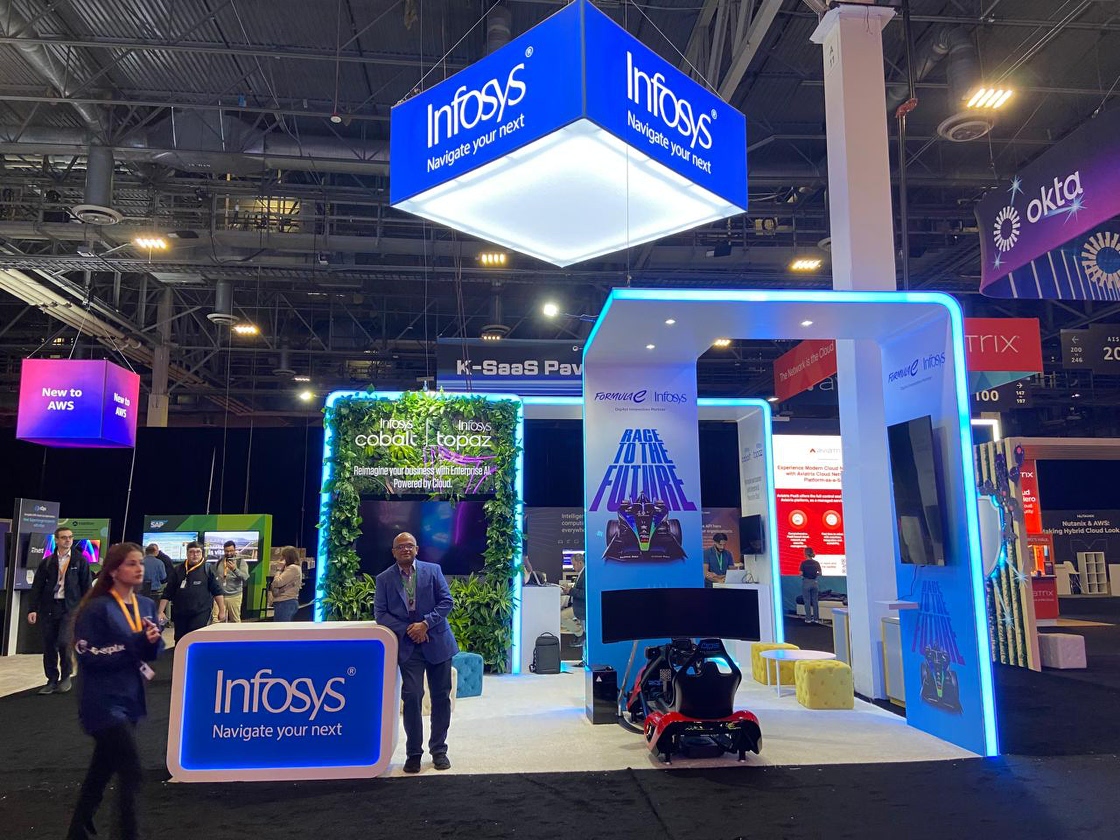 InfosysAmericas's tweet photo. The countdown to AWS reInvent 2024 continues – just minutes away! Visit Infosys at booth 338 and get the chance to race down the track. #InfosysTopaz #awsreinvent #InfyAtReInvent24 #AWS_Partners https://t.co/TjXxVwqK3I