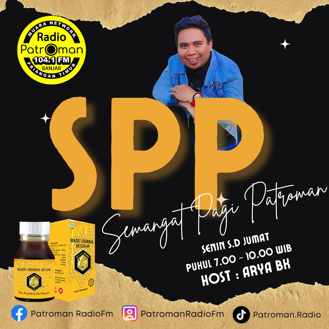 Semangat diSPP sampai jam 10 pagi nanti bareng Arya BK 
dengan Info2 terkini dan Tips2 menarik  dan di dukung MADU HERBAL 69
ON air : 082121211041
Info produk : 081360001041

 #Spp #semangatpagipatroman #madu69 #maduherbal #maduhitam #maduaulia #madumanis #pagi #semangatpagi