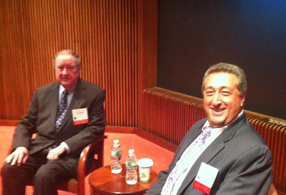 Art Cashin with Barry at our Big Picture conference in 2013. He was the closing fireside chat. He ended the event by saying "And now if you'll excuse me, gentlemen, I believe there are some ice cubes in need of marinating." 

Rest in peace GOAT