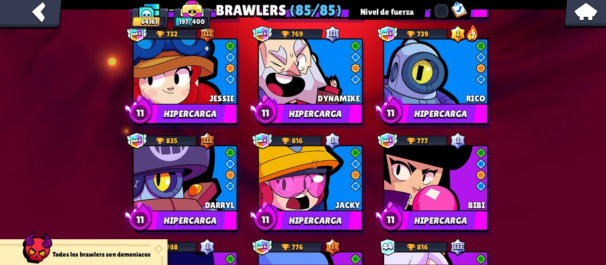 AccountLatan's tweet image. Se vende cuenta totalmente maxeada de Brawl, más de 60 mil copas, más de 30 hypercargas, paso video de las skins en mp