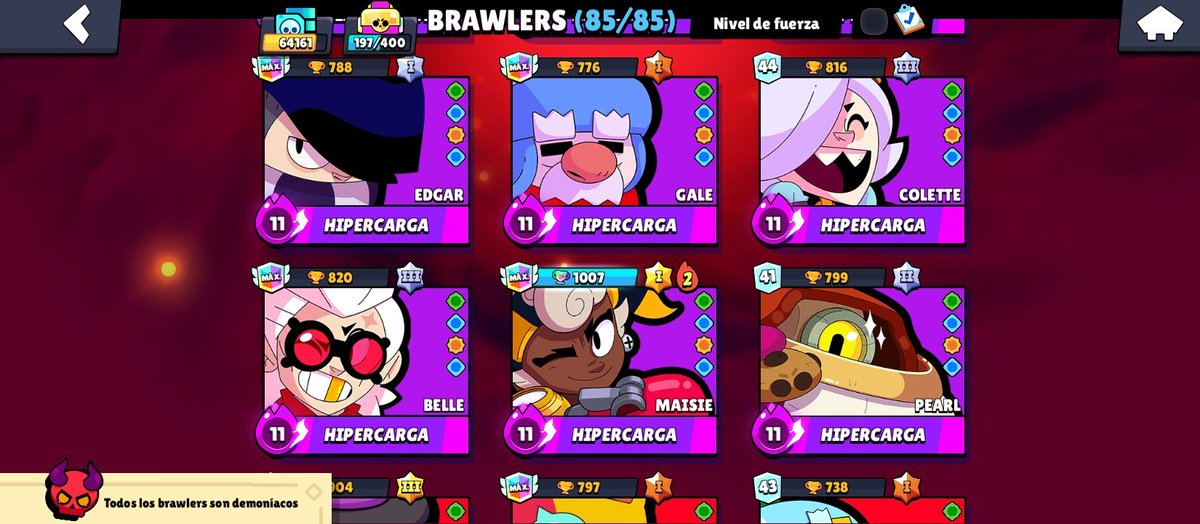 AccountLatan's tweet image. Se vende cuenta totalmente maxeada de Brawl, más de 60 mil copas, más de 30 hypercargas, paso video de las skins en mp