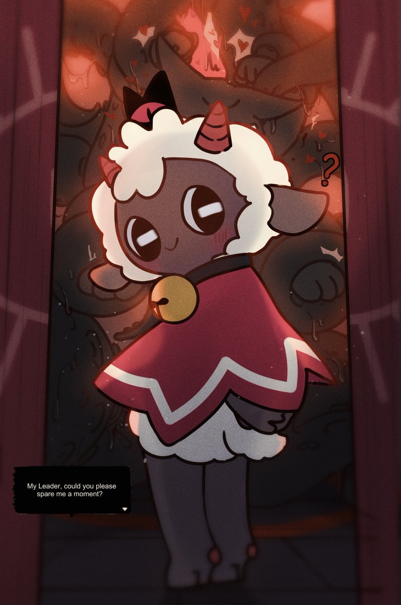 nroc0114's tweet photo. my friend: three whole days in the game so you're a furry now?
me: I can explain🫸
 #cultofthelambfanart https://t.co/nM9xH2yOhz