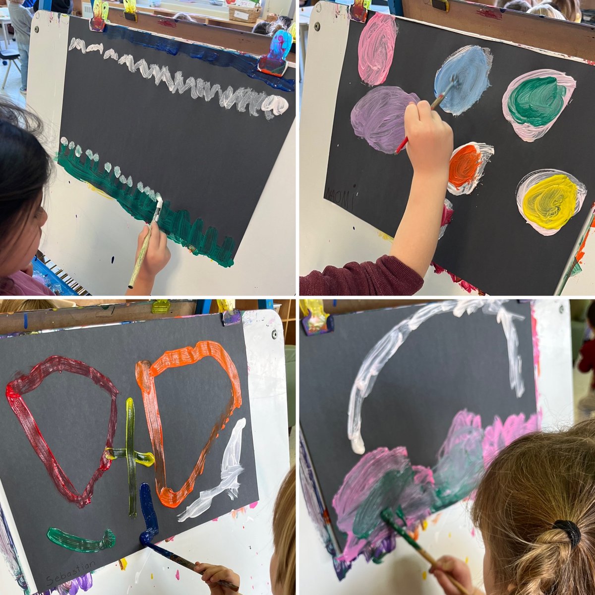 Our little artists enjoyed painting on black paper and using white paint to create new shades of colours. 

<a href="/LordStrath_LDSB/">Lord Strathcona PS</a>