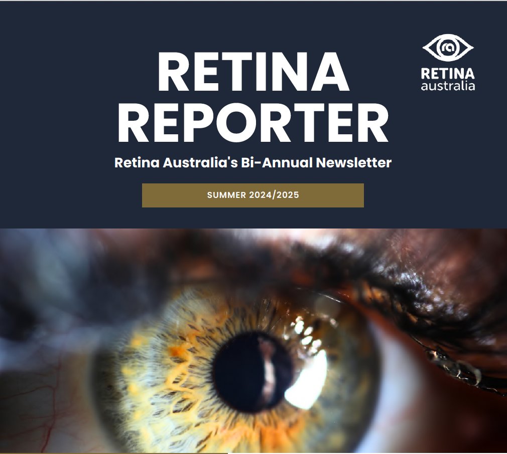 The Summer 2024/25 edition of our bi-annual newsletter Retina Reporter is OUT NOW!  
Download it here: tr.ee/_a3nIIvEJf or SUBSCRIBE  here: tr.ee/k6OeQqQORI
#inheritedretinaldisease #retinaaustralia #retinitispigmentosa #geographicatrophy #generesearch #eyeresearch