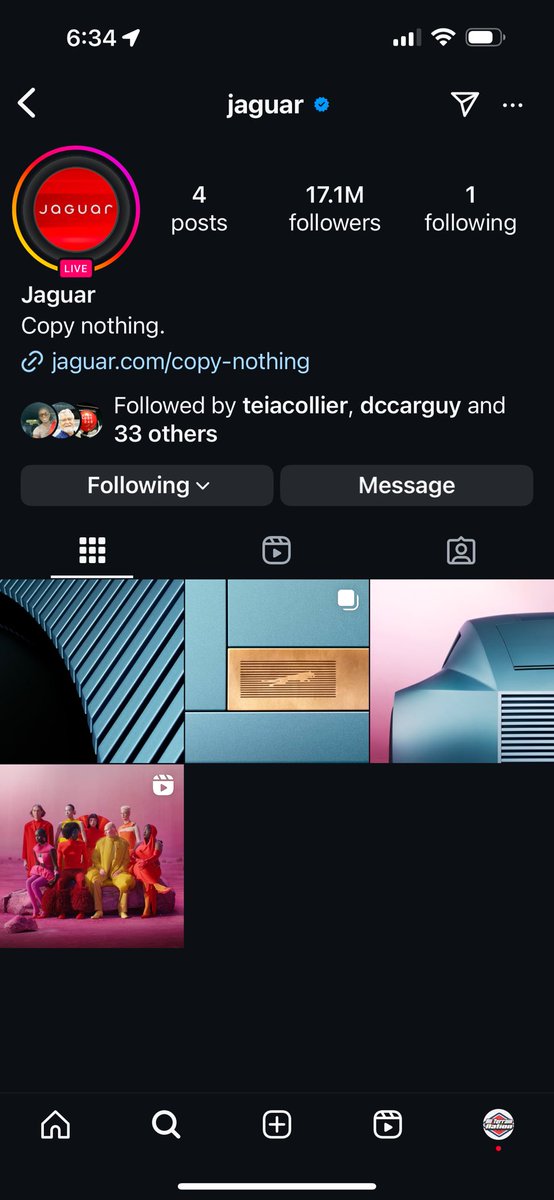 So <a href="/Jaguar/">Jaguar</a> was taking so much heat with live comments on Instagram they turned them off.. lol