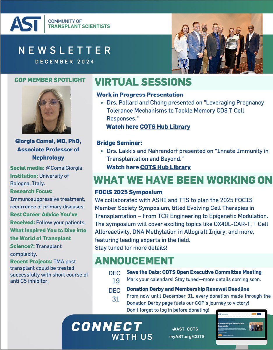 Hey everyone! Be sure to check out our December Newsletter for important announcements, member highlights and upcoming events! Be sure to check out our open EC meeting coming up!