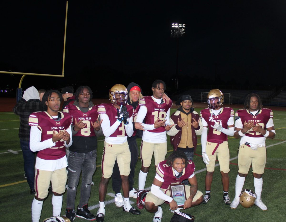 Happy to be NYS Champs with my brothers ❤️!  I’m also blessed to be named CHSFL AAA Championship Defensive MVP.
